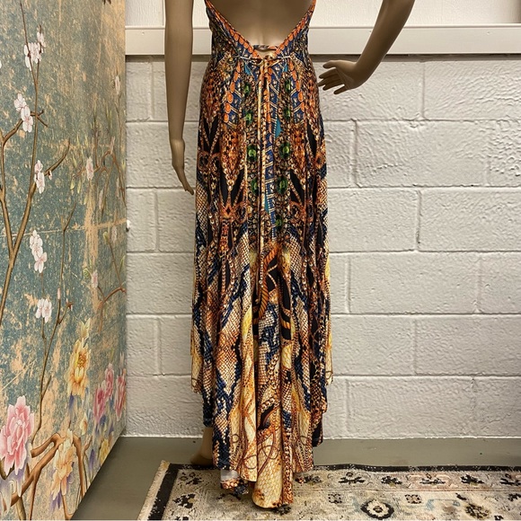 Venus Boho Colorful Hi-low Backless Dress - Picture 5 of 7